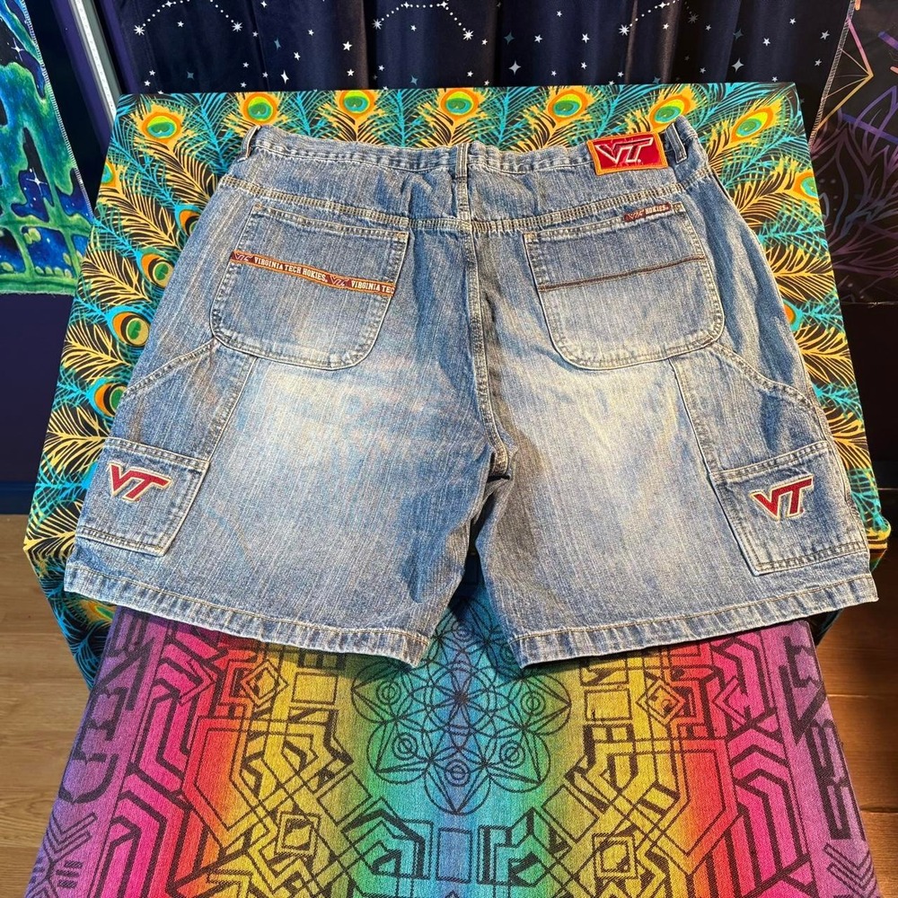 Vintage Y2K Team Jeans Virginia Tech Jean Shorts